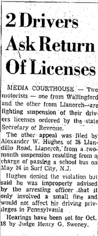 Alexander Hughes suspended